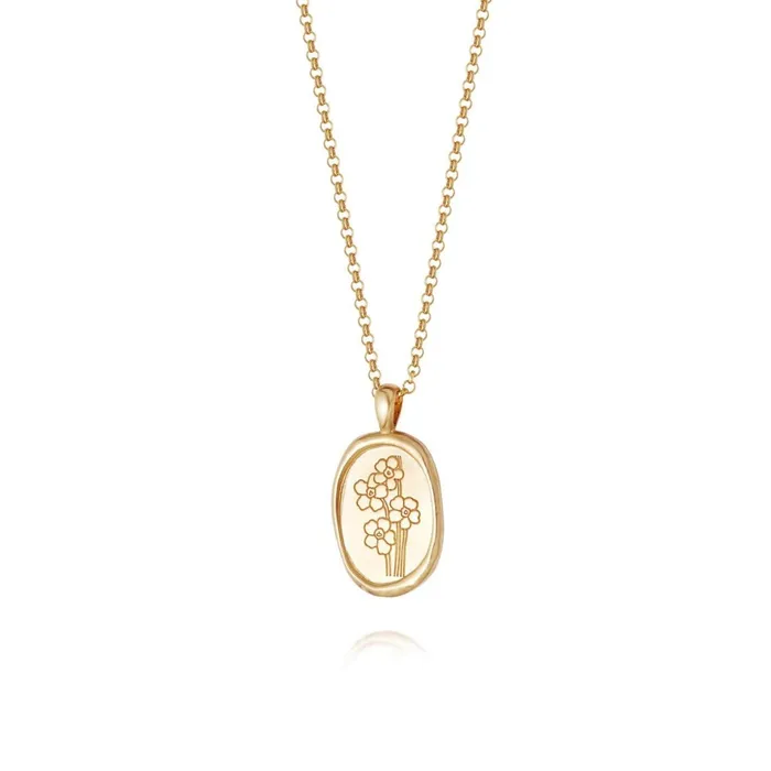 Women Pendant Necklaces Daisy London Jewellery Forget Me Not Necklace Flower 18Ct Gold Plate Women Pendant Necklaces Daisy London Jewellery Forget Me Not Necklace Flower 18Ct Gold Plate