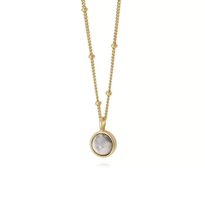 Women Pendant Necklaces Daisy London Jewellery Howlite Healing Stone Necklace 18Ct Gold Plate Women Pendant Necklaces Daisy London Jewellery Howlite Healing Stone Necklace 18Ct Gold Plate