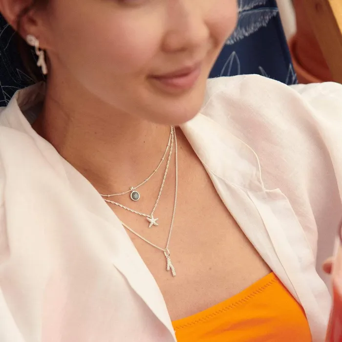 Women Pendant Necklaces Daisy London Jewellery Isla Starfish Chain Necklace Sterling Silver