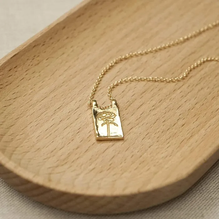 Women Pendant Necklaces Daisy London Jewellery Rose Flower Necklace 18Ct Gold Plate