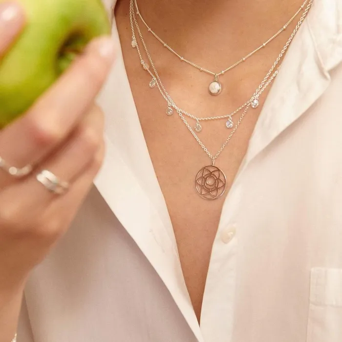 Women Pendant Necklaces Daisy London Jewellery Sacral Chakra Necklace Silver