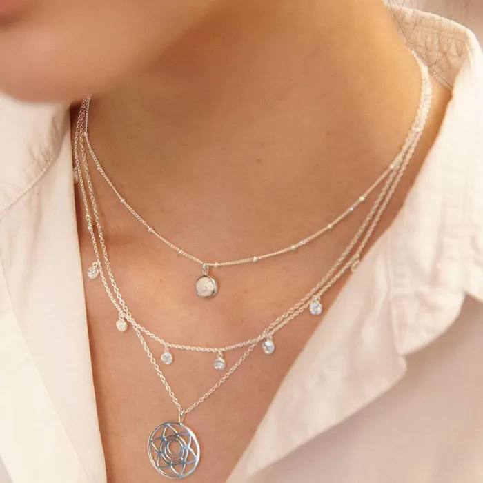 Women Pendant Necklaces Daisy London Jewellery Sacral Chakra Necklace Silver