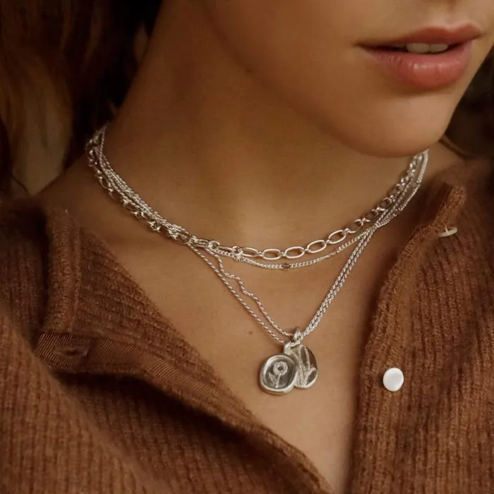 Women Pendant Necklaces Daisy London Jewellery Sunflower Necklace Sterling Silver