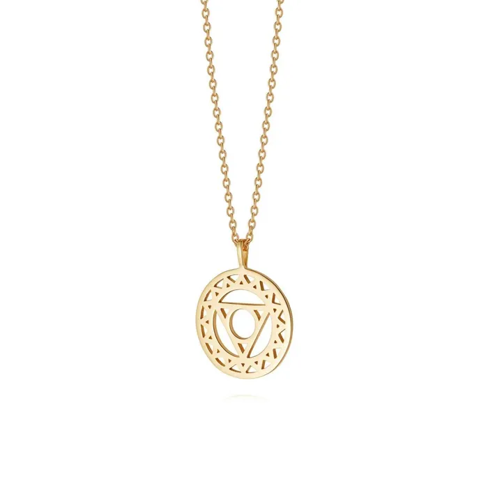 Women Pendant Necklaces Daisy London Jewellery Throat Chakra Necklace 18Ct Gold Plate Women Pendant Necklaces Daisy London Jewellery Throat Chakra Necklace 18Ct Gold Plate