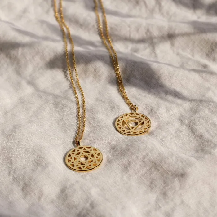 Women Pendant Necklaces Daisy London Jewellery Throat Chakra Necklace 18Ct Gold Plate