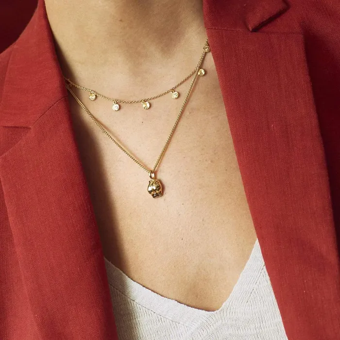 Women Pendant Necklaces Daisy London Jewellery Vita Bum Pendant 18ct Gold Plate