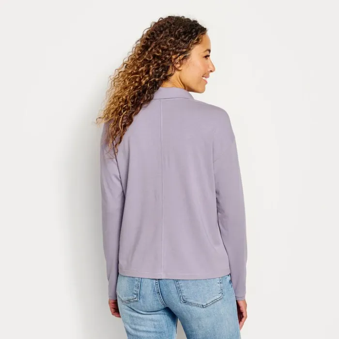 Women Perfect LongSleeved Polo Purple Fog Orvis Shirts