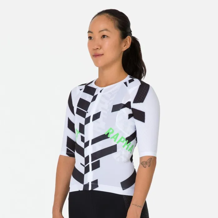 Women Pro Team Aero Jersey 8211 Data Print Multicolour 8211 Data Print Rapha Archive