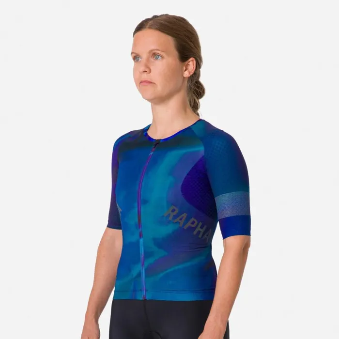 Women Pro Team Aero Jersey 8211 Oil Slick Multicolour 8211 Oil Slick Rapha Jerseys