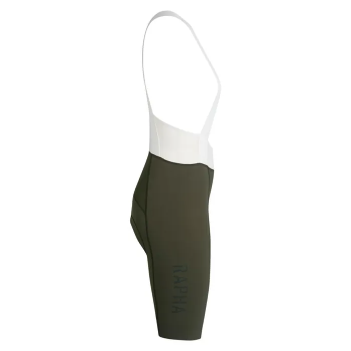 Women Pro Team Bib Shorts III 8211 Long Blackwhitegreen Whitedark Navy White Rapha Bibs Shorts and Tights