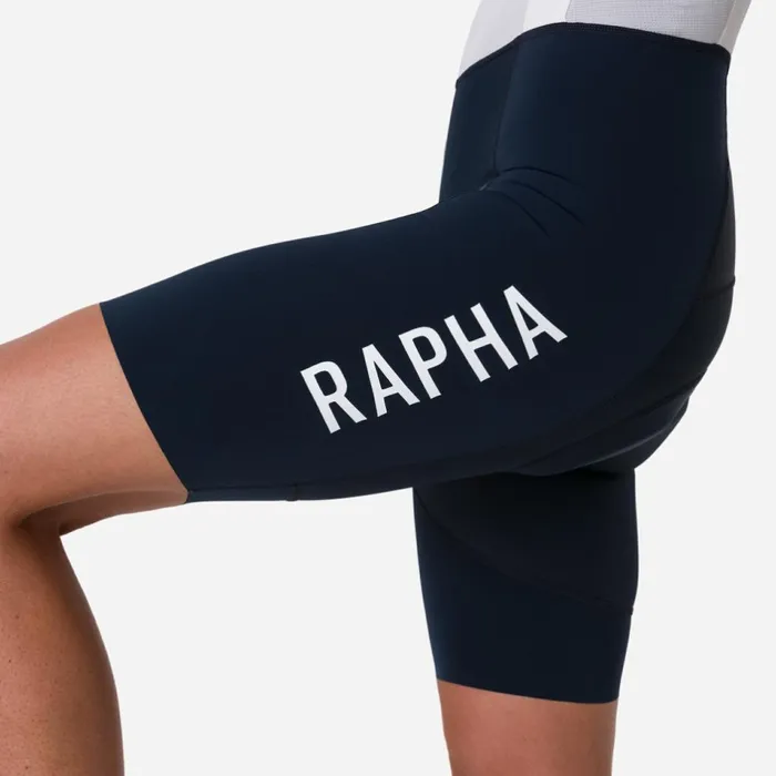 Women Pro Team Bib Shorts III 8211 Regular Green Whiteblackwhitedark Navy White Rapha Bibs Shorts and Tights