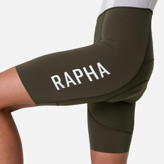 Women Pro Team Bib Shorts III 8211 Regular Green Whiteblackwhitedark Navy White Rapha Bibs Shorts and Tights