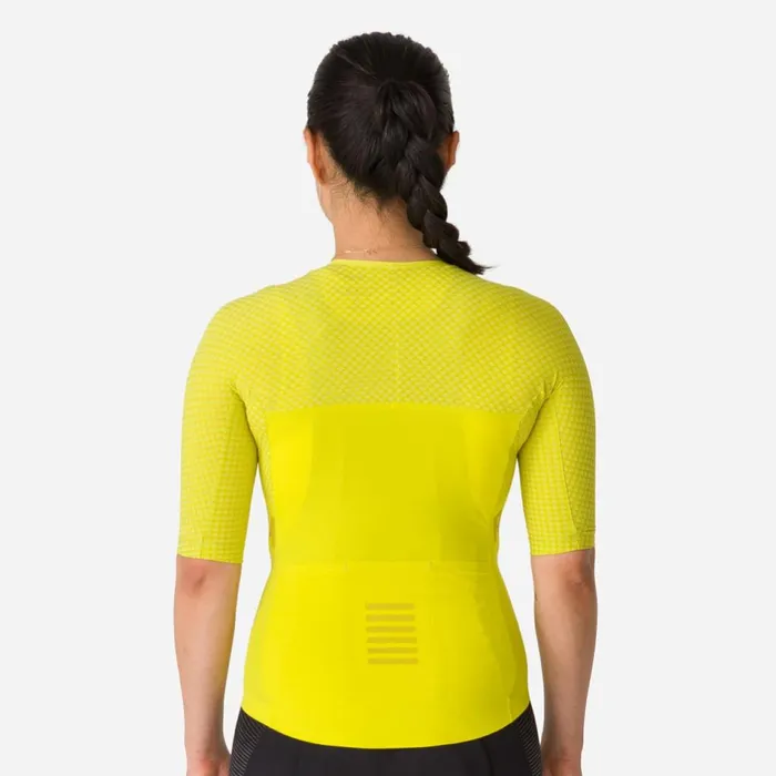 Women Pro Team Crit Jersey Chartreusegecko Yellowpeachorangedark Navydark Grey Rapha Jerseys