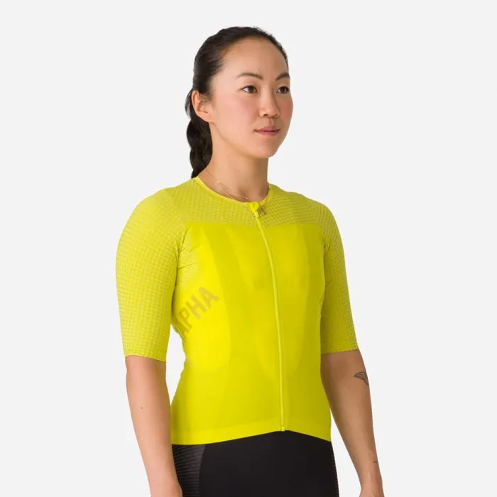 Women Pro Team Crit Jersey Chartreusegecko Yellowpeachorangedark Navydark Grey Rapha Jerseys