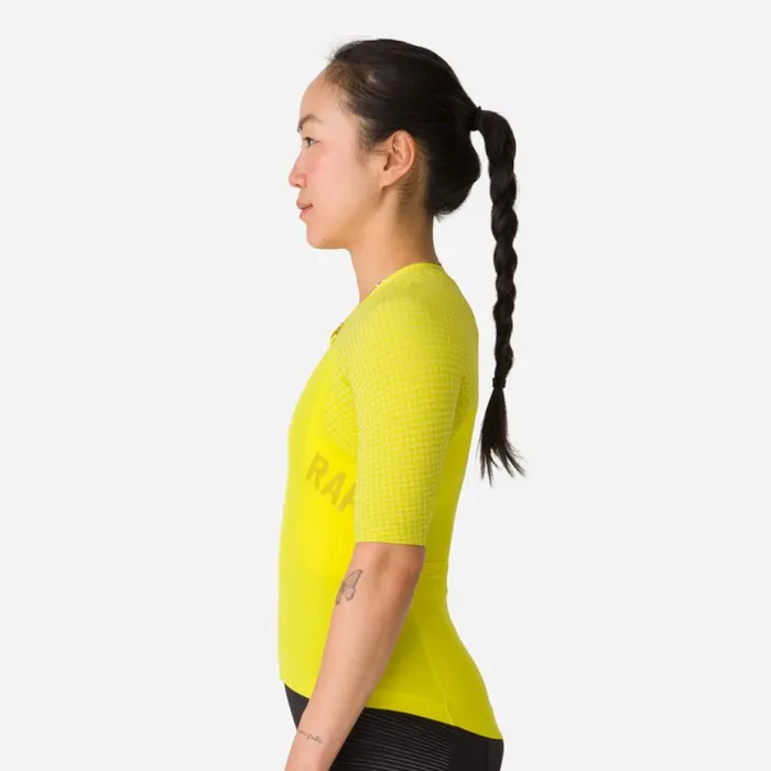 Women Pro Team Crit Jersey Chartreusegecko Yellowpeachorangedark Navydark Grey Rapha Jerseys