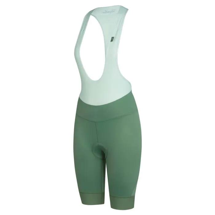 Women Pro Team Detachable Bib Shorts Racing Cycling Riding Blackwhitedark Greenpale Green Rapha Bibs Shorts and Tights