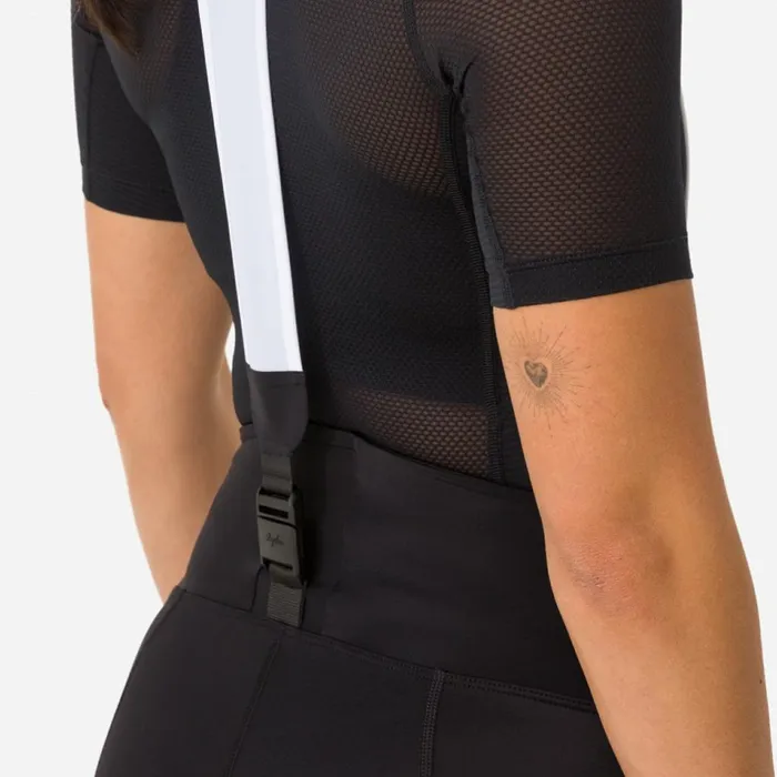 Women Pro Team Detachable Bib Shorts Racing Cycling Riding Blackwhitedark Greenpale Green Rapha Bibs Shorts and Tights