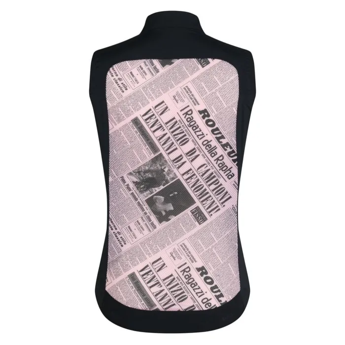 Women Pro Team Gazetta Gilet Gazetta Print Rapha Archive