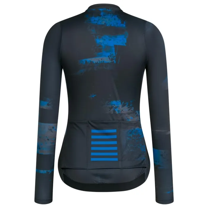 Women Pro Team Long Sleeve Jersey 8211 Print Pack White Alyssum Mykonos Blue Rapha Archive