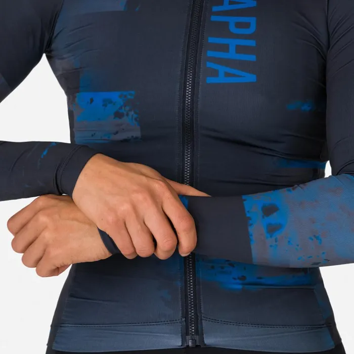 Women Pro Team Long Sleeve Jersey 8211 Print Pack White Alyssum Mykonos Blue Rapha Archive