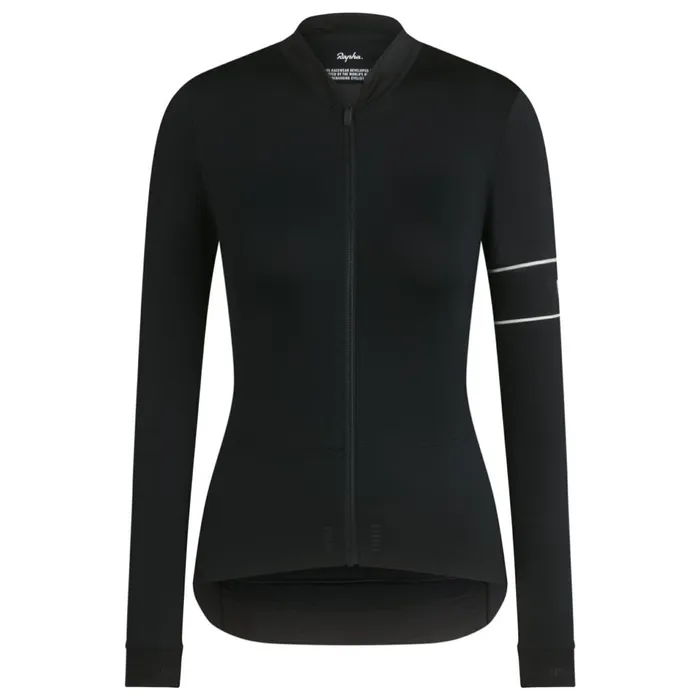 Women Pro Team Long Sleeve Thermal Jersey Blackwhitedark Greenpale Green Rapha Archive Women Pro Team Long Sleeve Thermal Jersey Blackwhitedark Greenpale Green Rapha Archive
