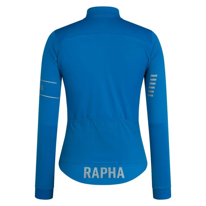 Women Pro Team LS Windstopper Jersey Blackblackpetrol Bluesilver Reflectivebright Limesilver Reflective Rapha Archive