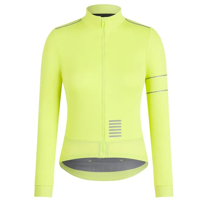 Women Pro Team LS Windstopper Jersey Blackblackpetrol Bluesilver Reflectivebright Limesilver Reflective Rapha Archive