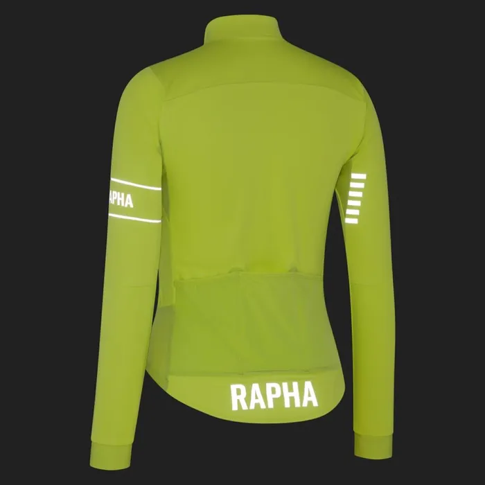 Women Pro Team LS Windstopper Jersey Blackblackpetrol Bluesilver Reflectivebright Limesilver Reflective Rapha Archive