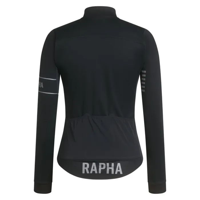 Women Pro Team LS Windstopper Jersey Blackblackpetrol Bluesilver Reflectivebright Limesilver Reflective Rapha Archive
