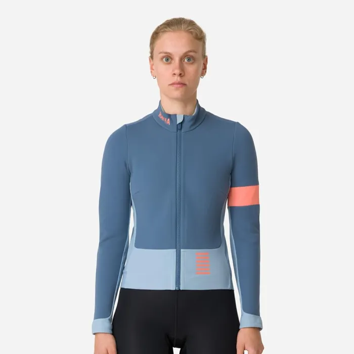 Women Pro Team Winter Jacket Blackwhitereddark Redbluepeach Rapha Archive