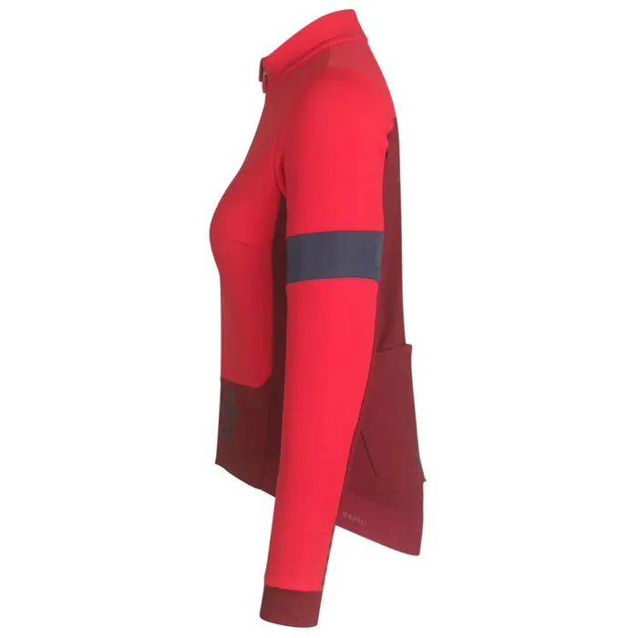 Women Pro Team Winter Jacket Blackwhitereddark Redbluepeach Rapha Archive