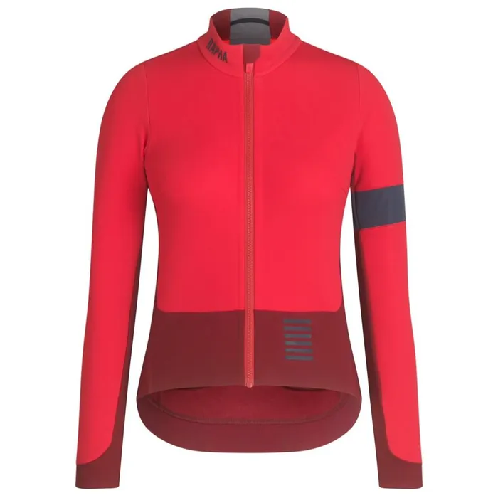 Women Pro Team Winter Jacket Blackwhitereddark Redbluepeach Rapha Archive