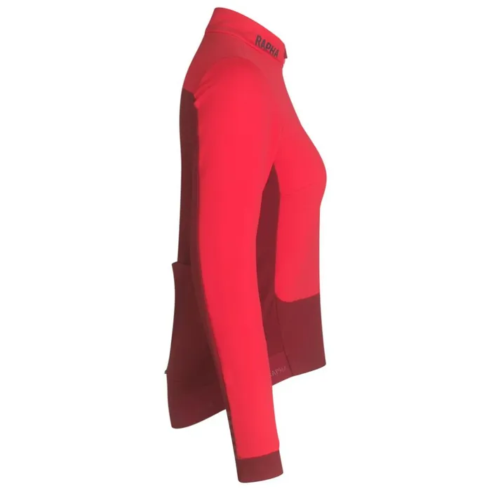 Women Pro Team Winter Jacket Blackwhitereddark Redbluepeach Rapha Archive