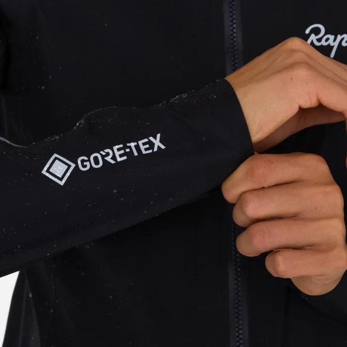 Women Rapha GoreTex Rain Jacket Blacksilverjewelled Bluesilver Reflective Rapha Jackets and Vests