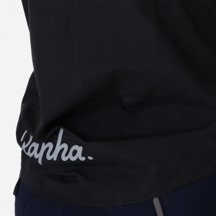 Women Rapha GoreTex Rain Jacket Blacksilverjewelled Bluesilver Reflective Rapha Jackets and Vests
