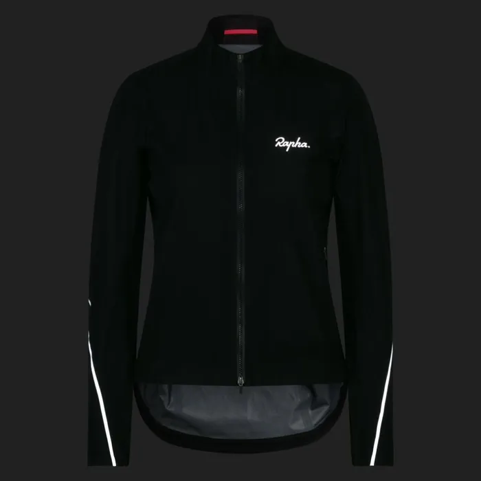 Women Rapha GoreTex Rain Jacket Blacksilverjewelled Bluesilver Reflective Rapha Jackets and Vests