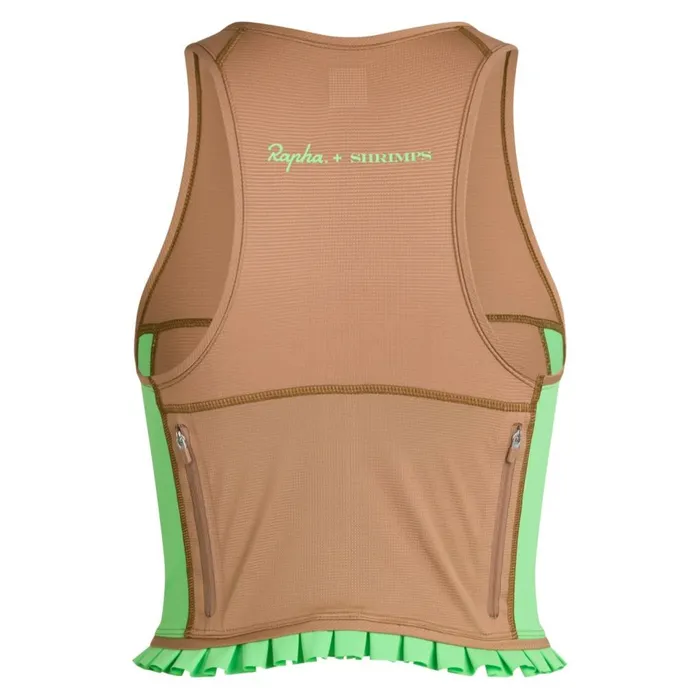 Women Rapha Shrimps Cropped Zip Tank Grape Printcornflowerwoodsmokesummer Green Rapha Hoodies TShirts and Tops