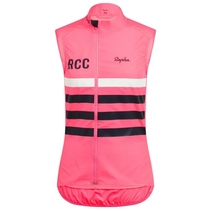 Women RCC Brevet Gilet Highvis Pink Rapha Jackets and Vests
