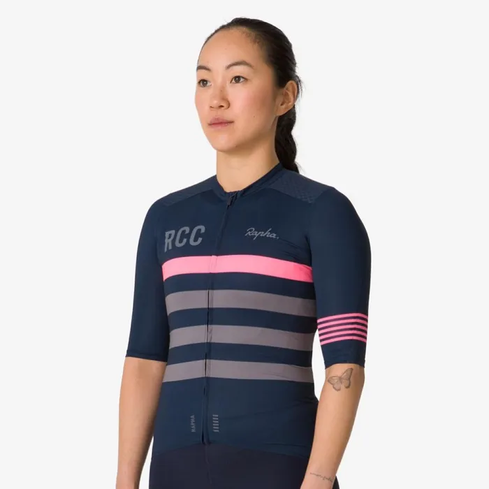 Women RCC Pro Team Aero Jersey Dark Navy Rapha Jerseys