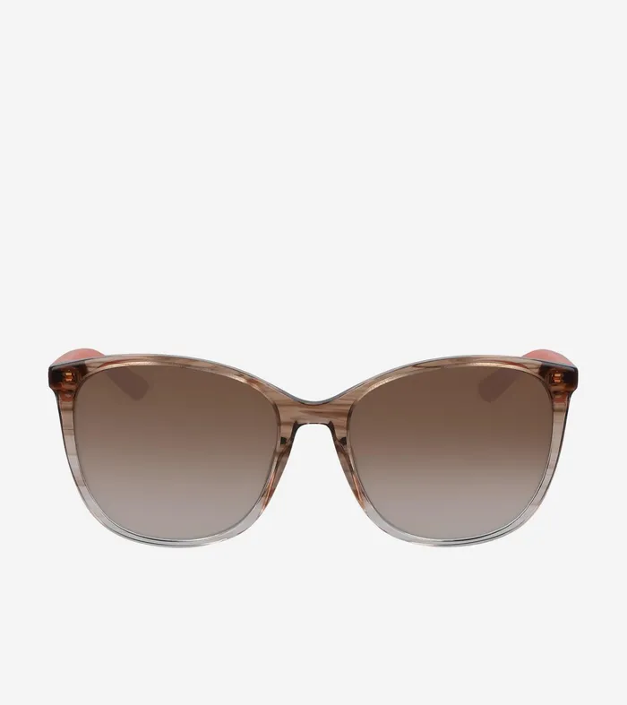 Women Rectangle Flex HornRimmed Sunglasses Taupe Horn Cole Haan Sunglasses