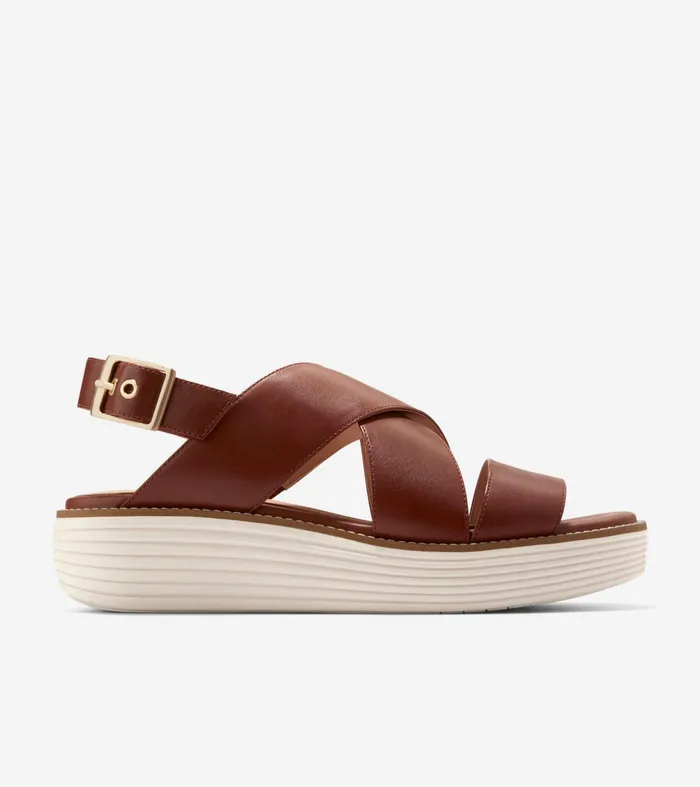 Women riginalGrand Platform Sandals Dark Cuoio Brownivory Cole Haan Sandals
