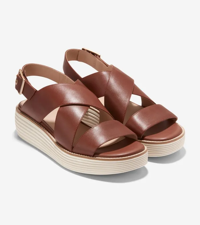 Women riginalGrand Platform Sandals Dark Cuoio Brownivory Cole Haan Sandals