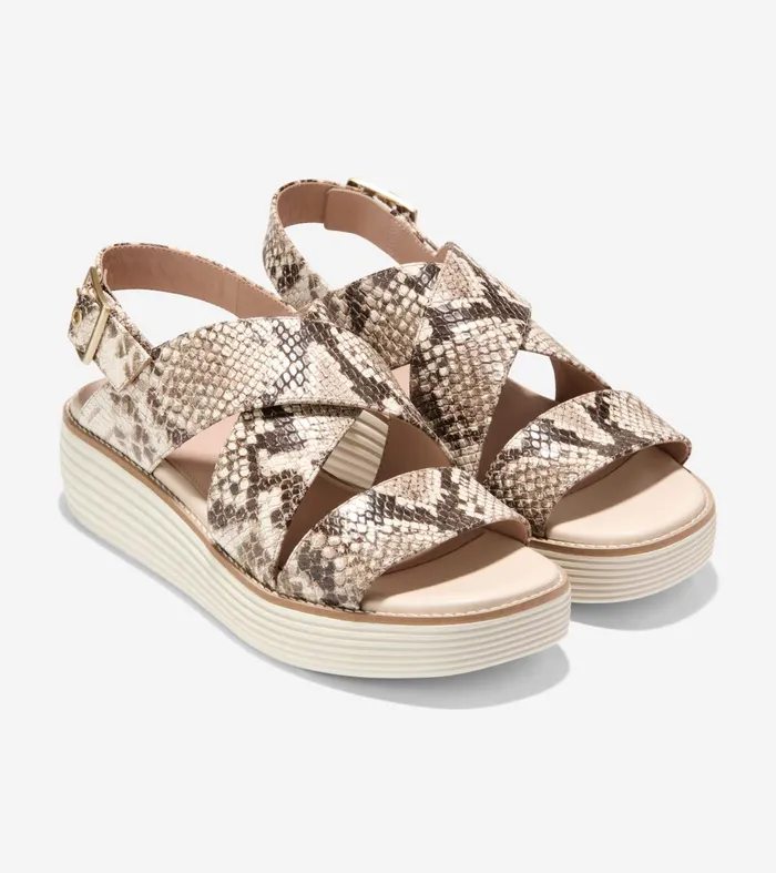 Women riginalGrand Platform Sandals Sandollar Snake Printivory Cole Haan Sandals