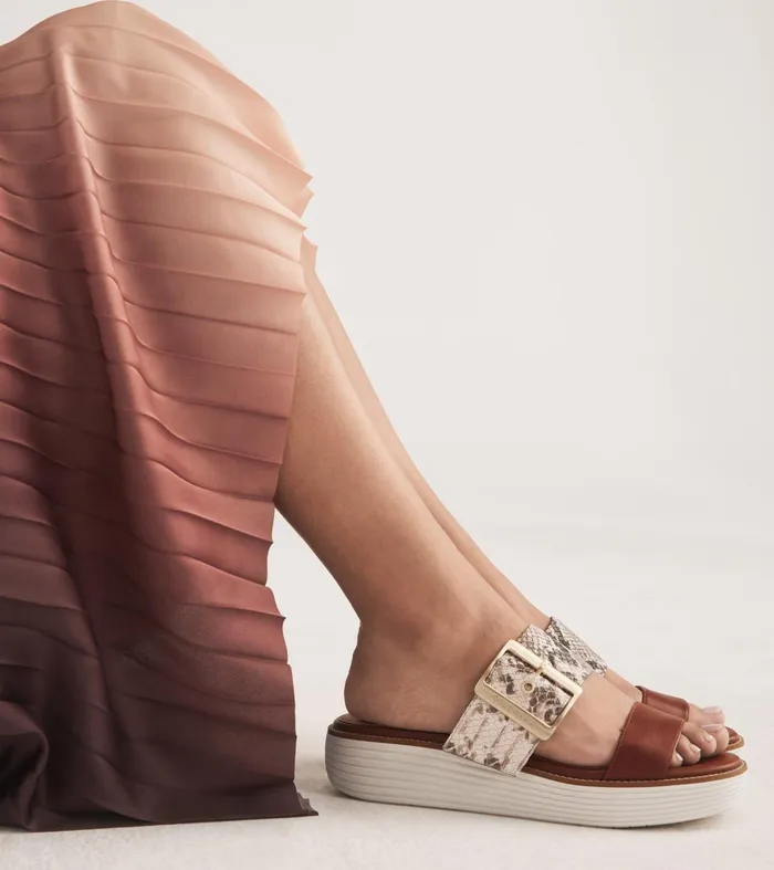 Women riginalGrand Platform Slides Sandollar Snake Printcuoio Brownivory Cole Haan Sandals