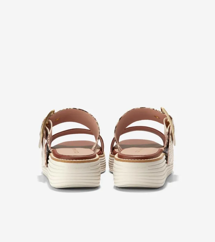 Women riginalGrand Platform Slides Sandollar Snake Printcuoio Brownivory Cole Haan Sandals