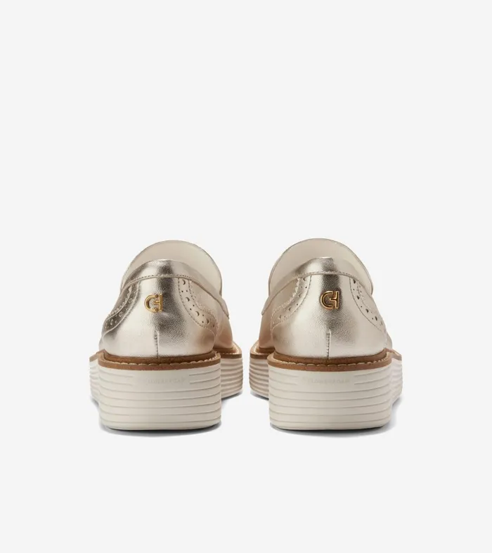 Women riginalGrand Platform Venetian Loafers Soft Goldivory Cole Haan Loafers and Drivers