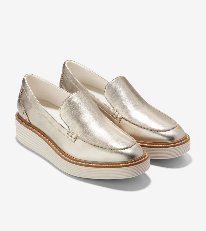 Women riginalGrand Platform Venetian Loafers Soft Goldivory Cole Haan Loafers and Drivers