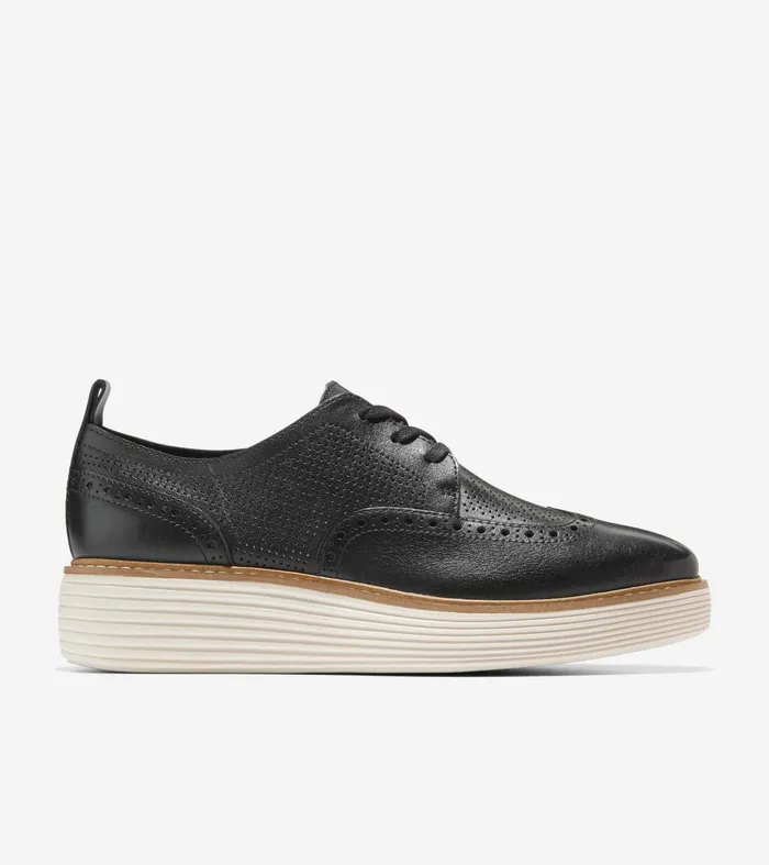 Women riginalGrand Platform Wingtip Oxfords Blackivory Cole Haan Oxfords
