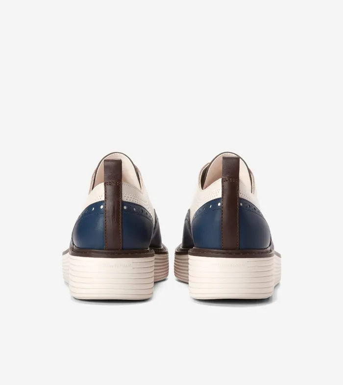 Women riginalGrand Platform Wingtip Oxfords Blue Wing Tealivory Cole Haan Oxfords