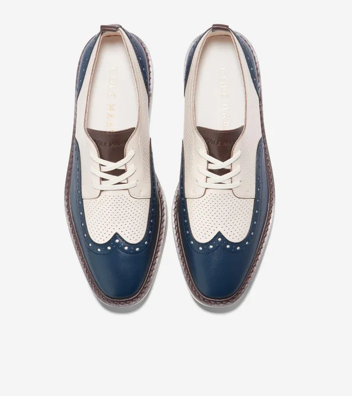 Women riginalGrand Platform Wingtip Oxfords Blue Wing Tealivory Cole Haan Oxfords